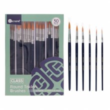 Classroom Collection Round Taklon Brushes 30 assorted