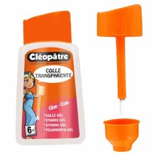 Cleopatre Transparent Gel Adhesive 80g Brush+Anti-Drip