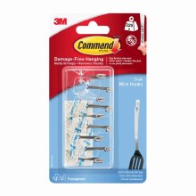 Command Small Clear Wire Hooks with Clear Strips Value Pack
