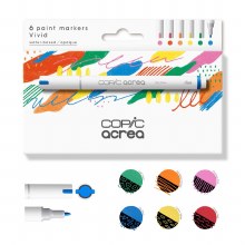 Copic Acrea Paint Marker Set 6 pcs - Vivid