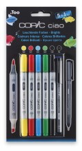 Copic Ciao Bright Set - 5 Markers + 1 Copic Liner