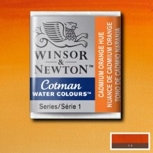 Winsor & Newton Cotman Half Pan Watercolours Cadmium Orange Hue