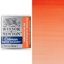Winsor & Newton Cotman Half Pan Watercolours Cadmium Red Light Hue