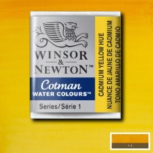 Winsor & Newton Cotman Half Pan Watercolours Cadmium Yellow Hue