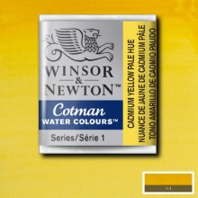 Winsor & Newton Cotman Half Pan Watercolours Cadmium Yellow Pale Hue