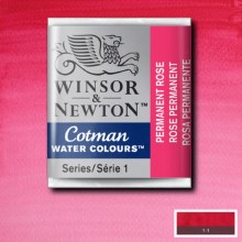 Winsor & Newton Cotman Half Pan Watercolours Permanent Rose