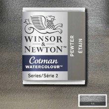 Winsor & Newton Cotman Half Pan Watercolours Pewter