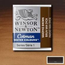 Winsor & Newton Cotman Half Pan Watercolours Vandyke Brown