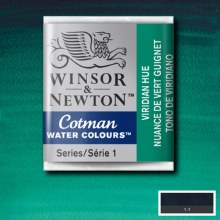 Winsor & Newton Cotman Half Pan Watercolours Viridian Hue