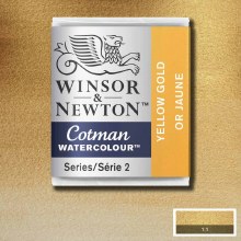 Winsor & Newton Cotman Half Pan Watercolours Yellow Gold