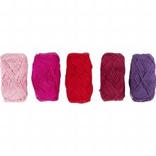 Additional picture of Cotton Yarn Purple/Pink 5x20g