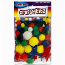 CRAFTY BITZ POM POMS VIVID