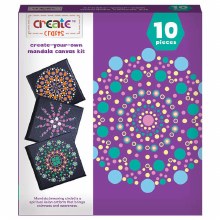 Create Mandala Black Canvas Set