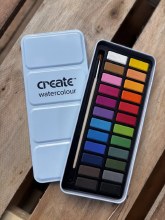 Create Watercolour 24 Paint Tin + Free Brush