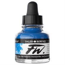 Daler Rowney FW Ink 29.5ml Fluorescent Blue Daler Rowney FW Ink 29.5ml Fluorescent Blue