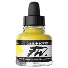 Daler Rowney FW Ink 29.5ml Lemon Yellow Daler Rowney FW Ink 29.5ml Lemon Yellow