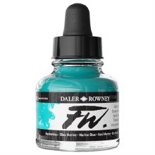 Daler Rowney FW Ink 29.5ml Marine Blue Daler Rowney FW Ink 29.5ml Marine Blue