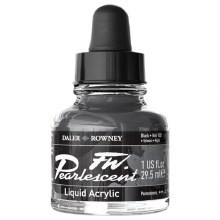 Daler Rowney FW Pearlescent Ink 29.5ml Black Daler Rowney FW Pearlescent Ink 29.5ml Black