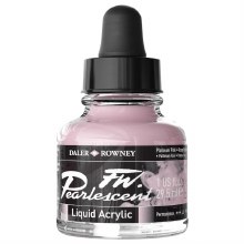 Daler Rowney FW Pearlescent Ink 29.5ml Platinum Pink Daler Rowney FW Pearlescent Ink 29.5ml Platinum Pink