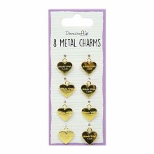 Dovecraft - 8 Gold Metal Charms