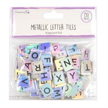 Additional picture of Dovecraft - Metallic Letter Tiles Iridescent 150