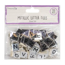 Dovecraft - Metallic Letter Tiles Silver 150