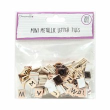 Dovecraft - Mini Metallic Letter Tiles Rose Gold 200