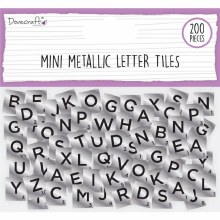 Dovecraft - Mini Metallic Letter Tiles Silver 200