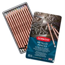 Derwent Metallic Pencils Tin of 12