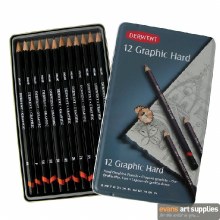 Derwent Graphic Pencil Set - Tin of 12 Hard Selection