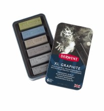 Derwent XL Graphite Blocks Tin of 6