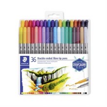 Staedtler Double Ended Fibre-Tip Pen Set of 36