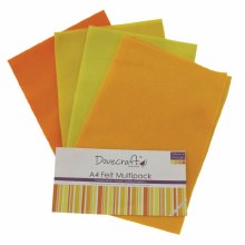 Dovecraft 8 x A4 Felt Yellows