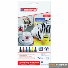 Edding 4200 Porcelain Markers - Family Set of 6 Edding 4200 Porcelain Markers - Family Set of 6
