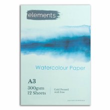 Elements Watercolour Pad A3 300gsm