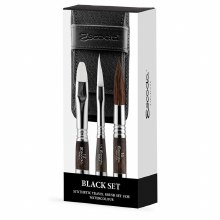 Escoda Black 3 TravelBrush Set Escoda Black 3 TravelBrush Set