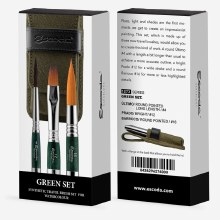 Escoda Green 3 TravelBrush Set Escoda Green 3 TravelBrush Set