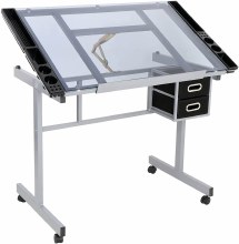 Evans Drawing Table Glass