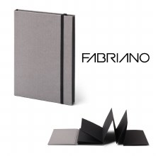 Fabriano Leporello Cromia Accordian Sketchbook - Black