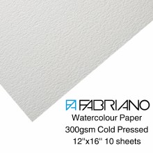 Fabriano Watercolour Paper 12x16" 10 Sheets