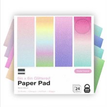First Edition 6x6 Glittered Paper Pad Pastel Ombre
