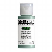 Golden Fluid 30ml Phthalo Green Yellow Shade Golden Fluid 30ml Phthalo Green Yellow Shade
