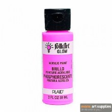 Folkart Glow in the Dark Pink
