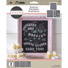 FolkArt Stencil L&V Cupcakes