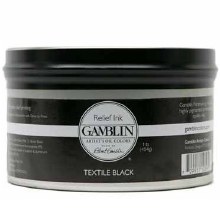 Gamblin Relief Printing Ink 454g - Textile Black