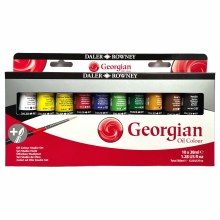 Georgian Oil Colour Selection Set 10x38ml + Brush