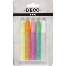 Glitter Glue Pens Pastel Shades 5x10ml