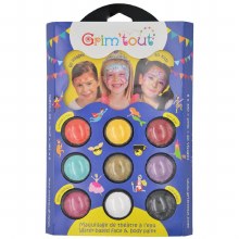 Grim'Tout Facepaint Palette 9 Colours - Princess