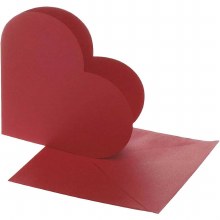 Heart-Shaped Cards & Envelopes 10pk