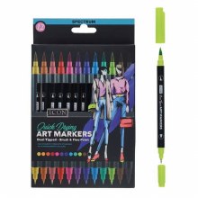 Icon Art Markers - Dual Tipped - Brush & Fine Point 12s